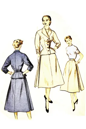 Advance Import Adaptation Vintage Sewing Pattern #85 1950s Suit 32B