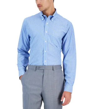 Brooks Brothers Men's Iron-On Pinstripe Regular Fit Dress Shirt