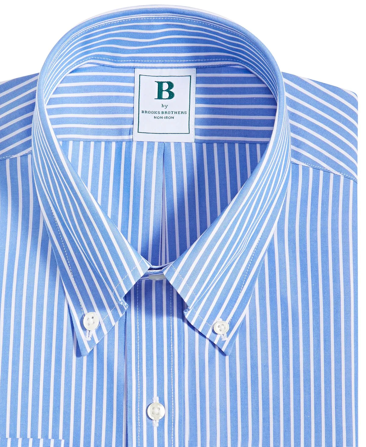 Brooks Brothers Men's Iron-On Pinstripe Regular Fit Dress Shirt
