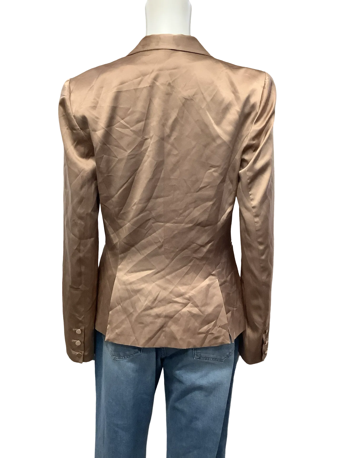 Cami NYC Jacket Satin Tuxedo Collar Neutral Size: S