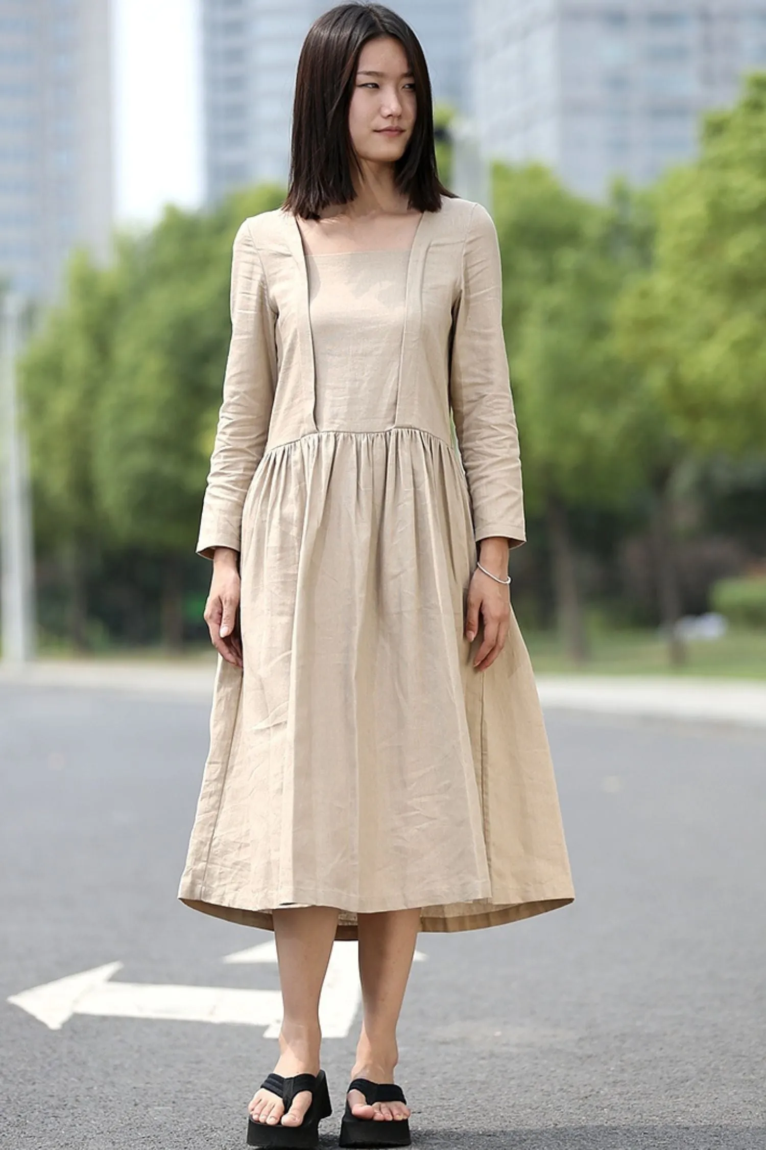 Casual Comfortable Loose-Fitting Women's Day Dress C269