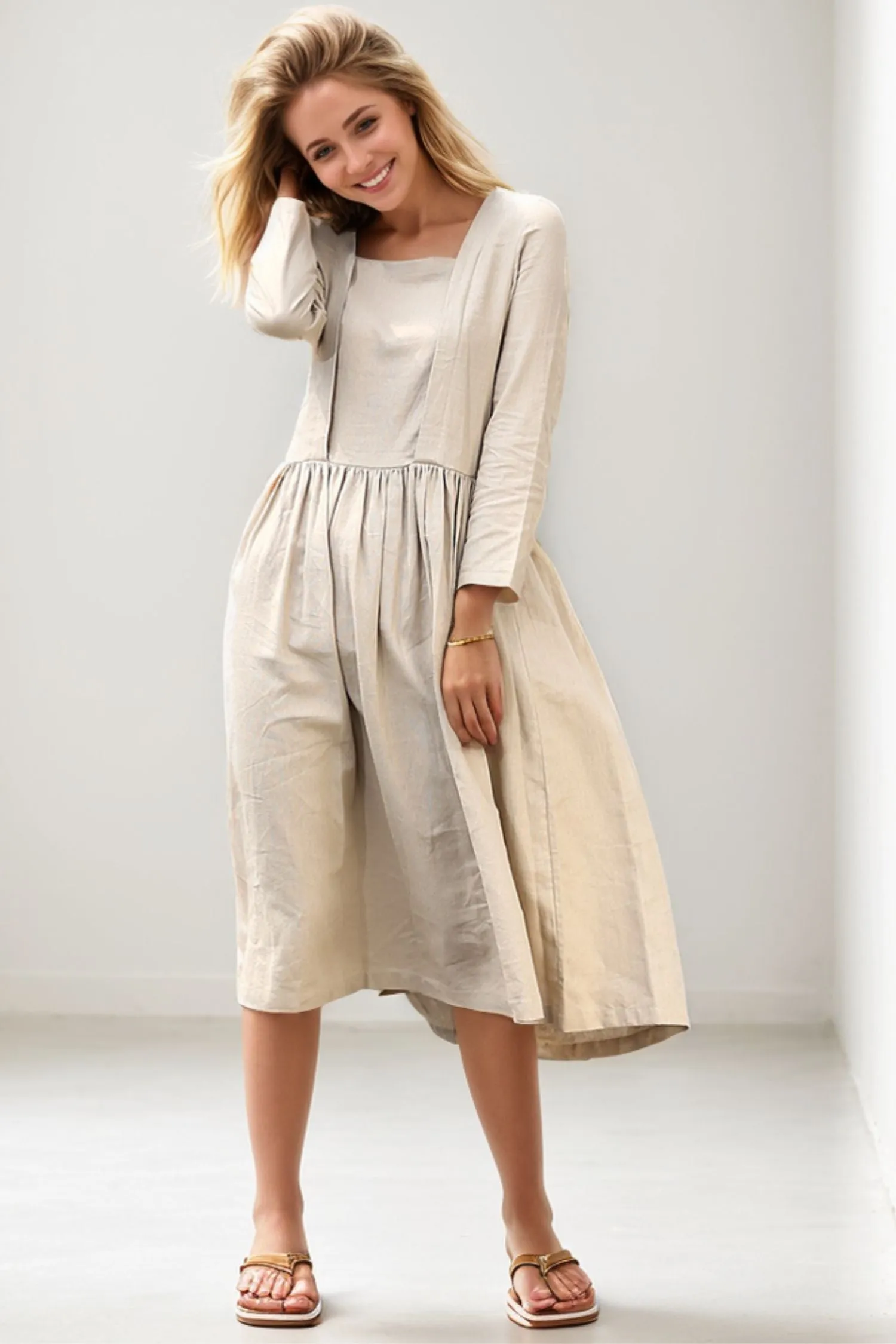 Casual Comfortable Loose-Fitting Women's Day Dress C269