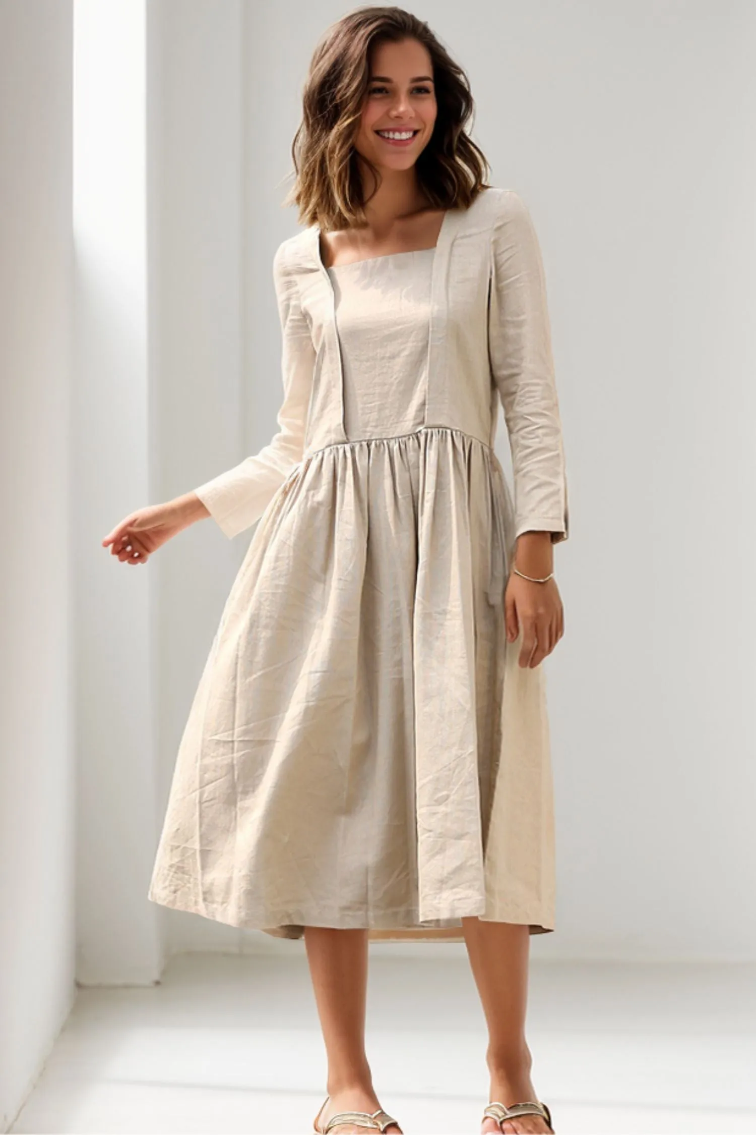 Casual Comfortable Loose-Fitting Women's Day Dress C269