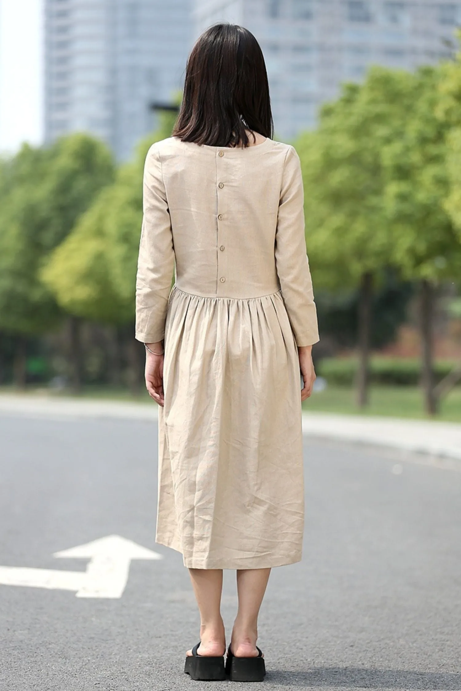 Casual Comfortable Loose-Fitting Women's Day Dress C269