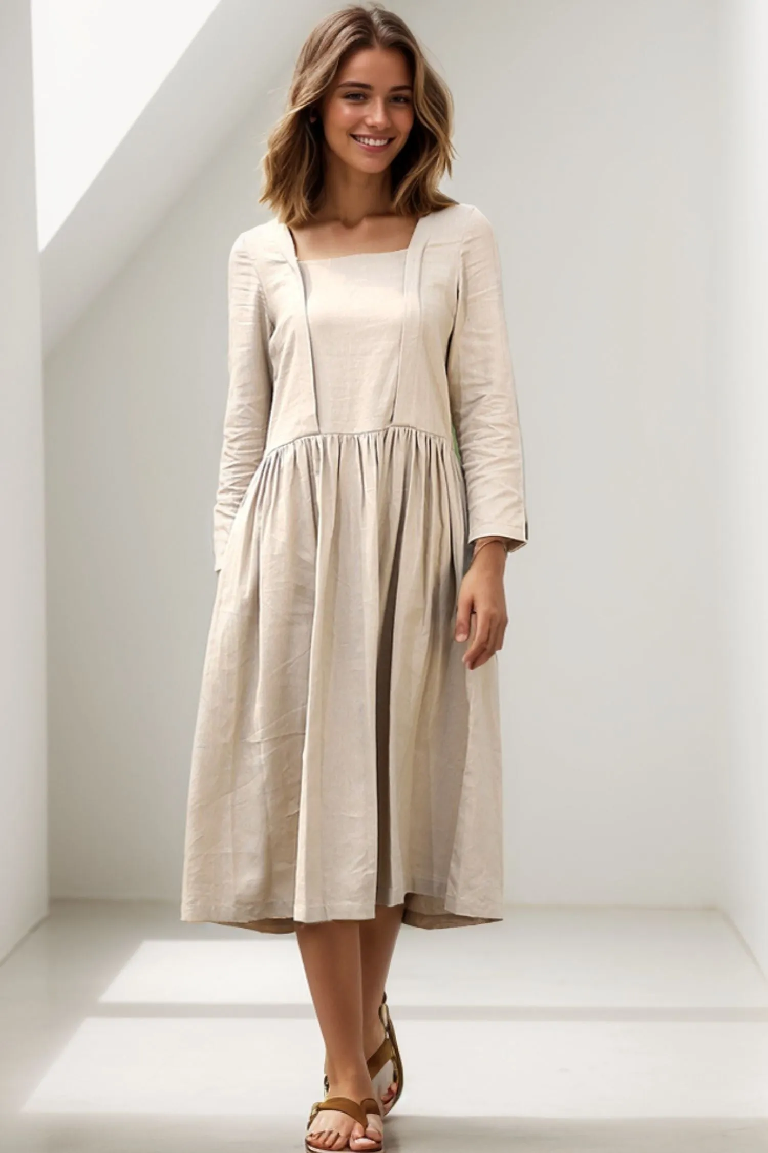 Casual Comfortable Loose-Fitting Women's Day Dress C269
