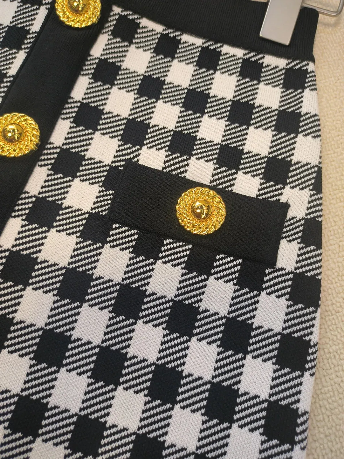 Classic Plaid Pencil Skirt