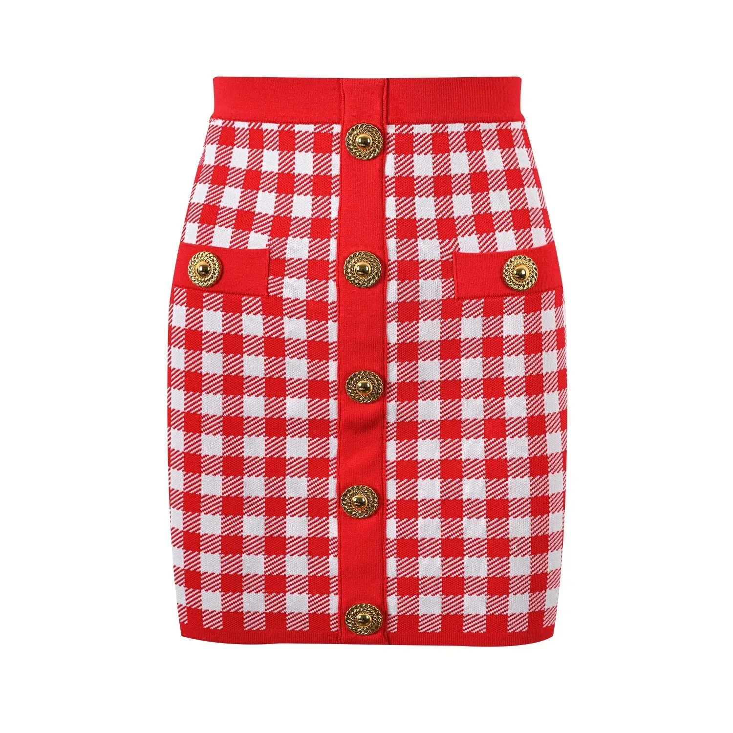 Classic Plaid Pencil Skirt