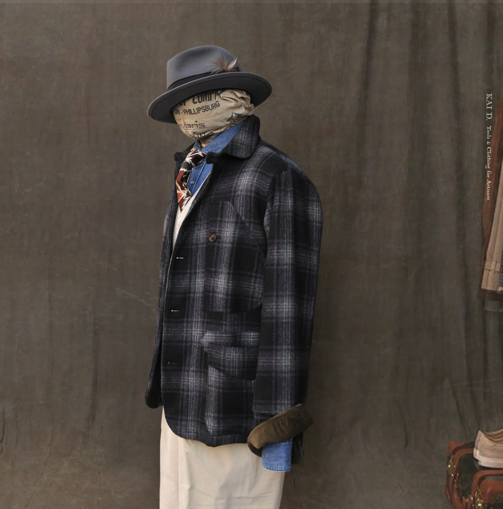 Degas Work Jacket - Soft Wool Plaid - M, L