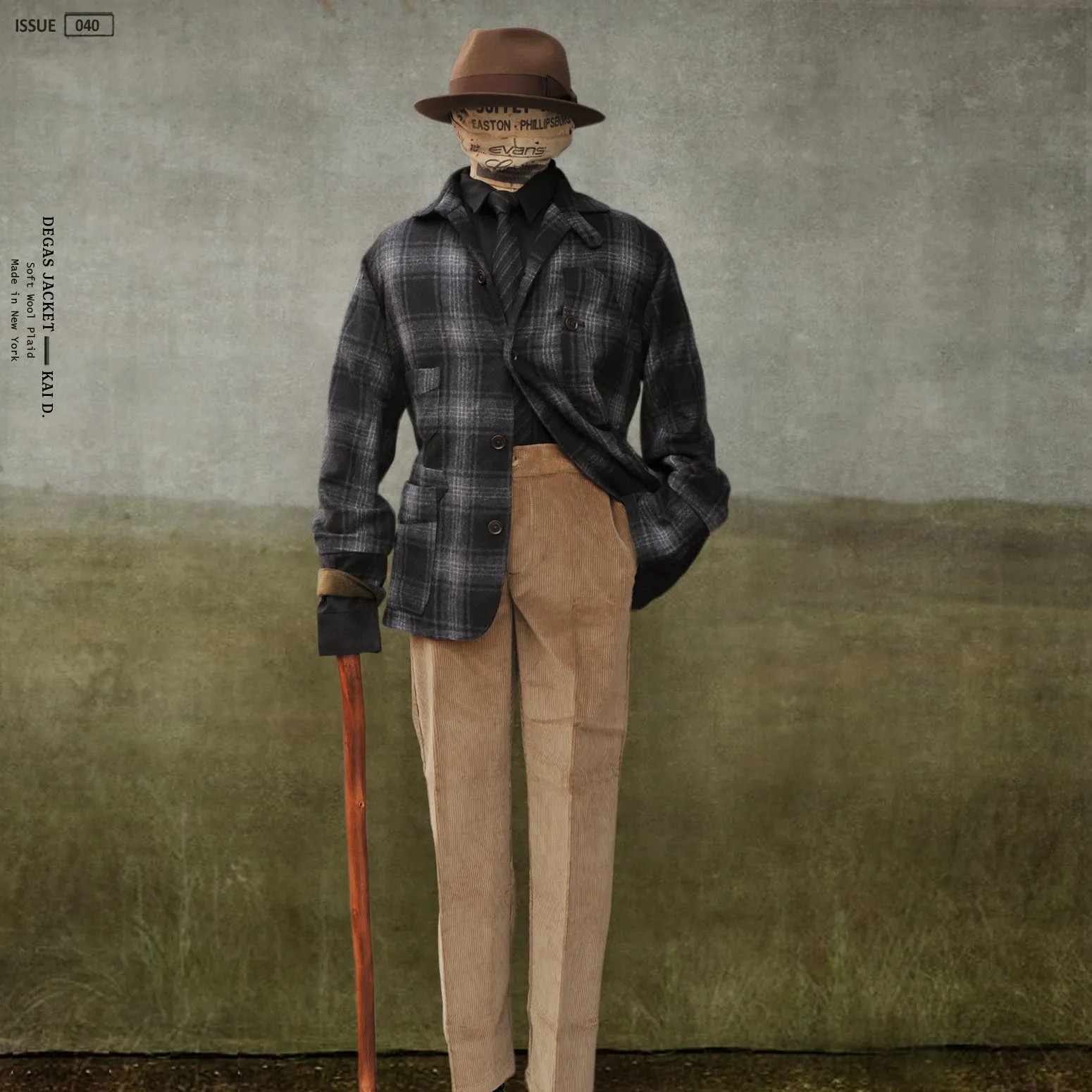 Degas Work Jacket - Soft Wool Plaid - M, L