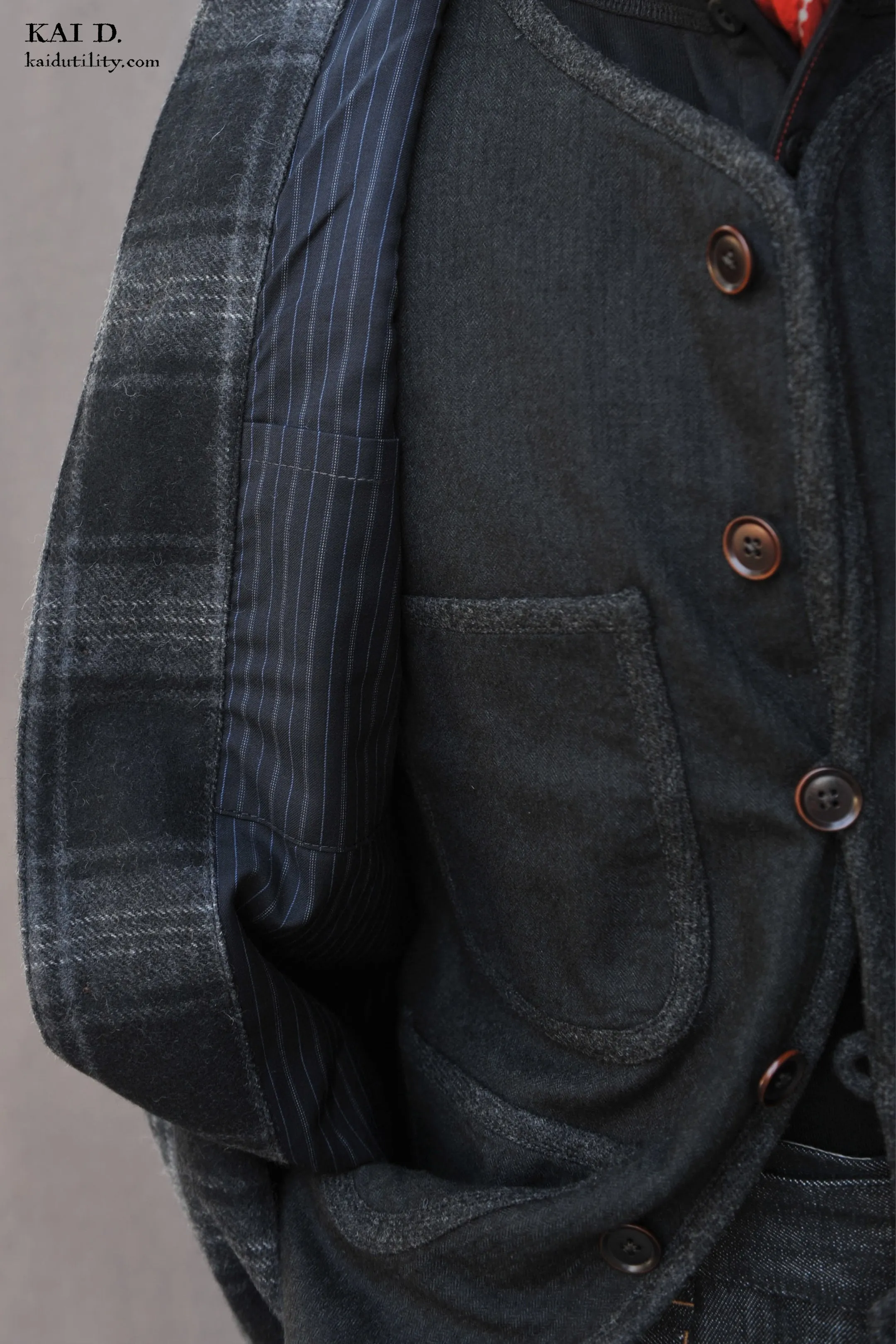Degas Work Jacket - Soft Wool Plaid - M, L