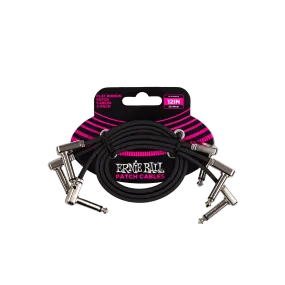 Ernie Ball 12Inch Flat Ribbon Patch Cable 3-Pack
