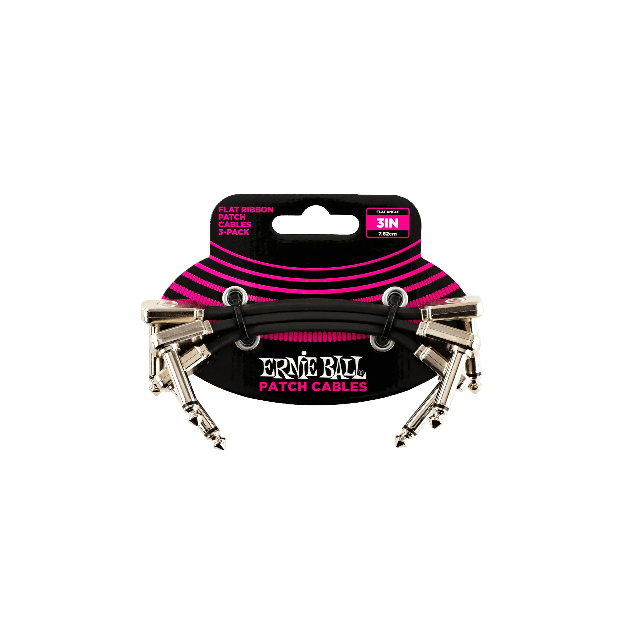 Ernie Ball 3 Flat Ribbon Patch Cable 3-Pack