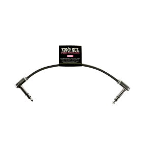 Ernie Ball 6 Flat Ribbon Stereo Patch Cable Black Single