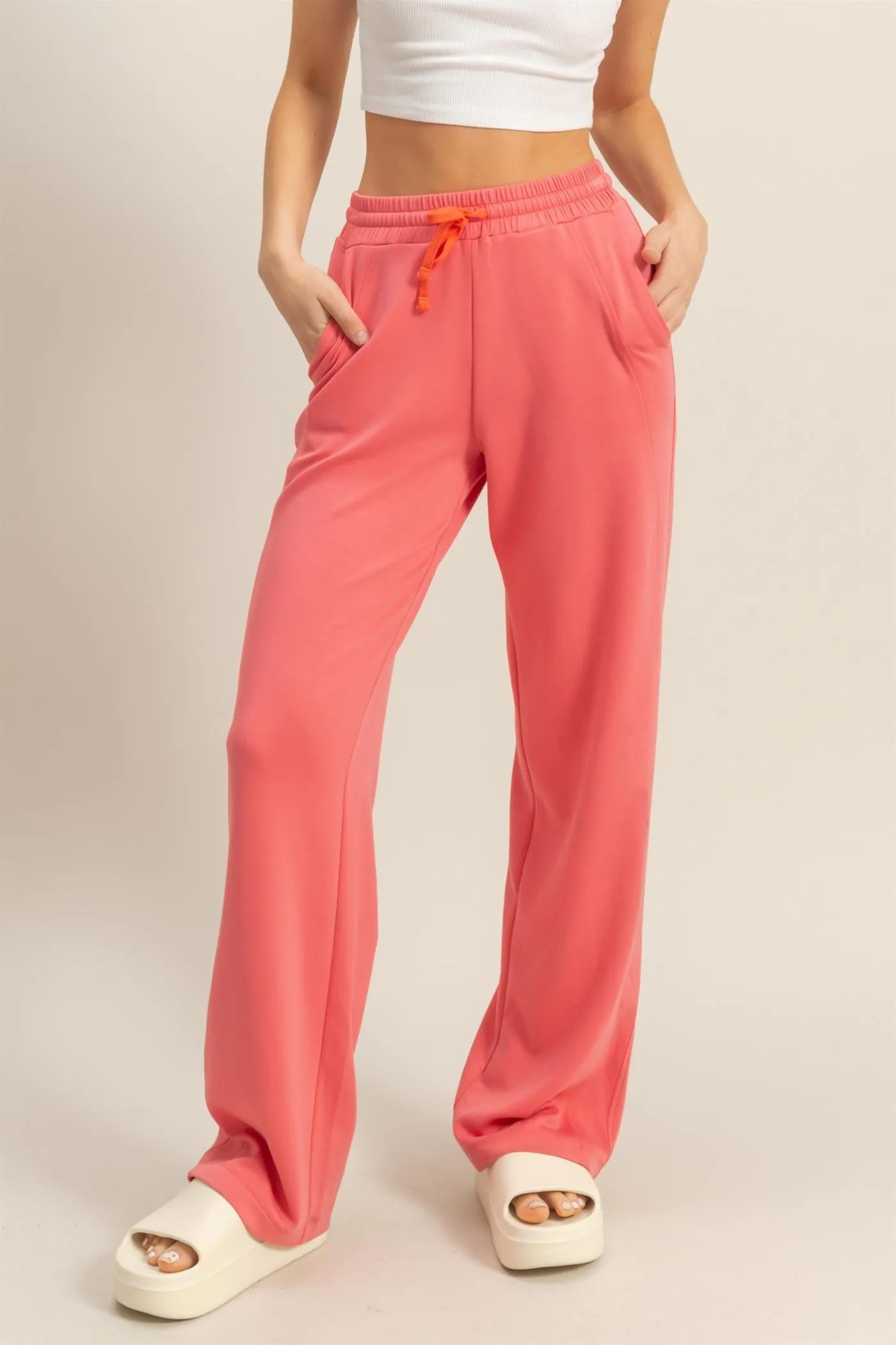 High Waist Drawstring Pants