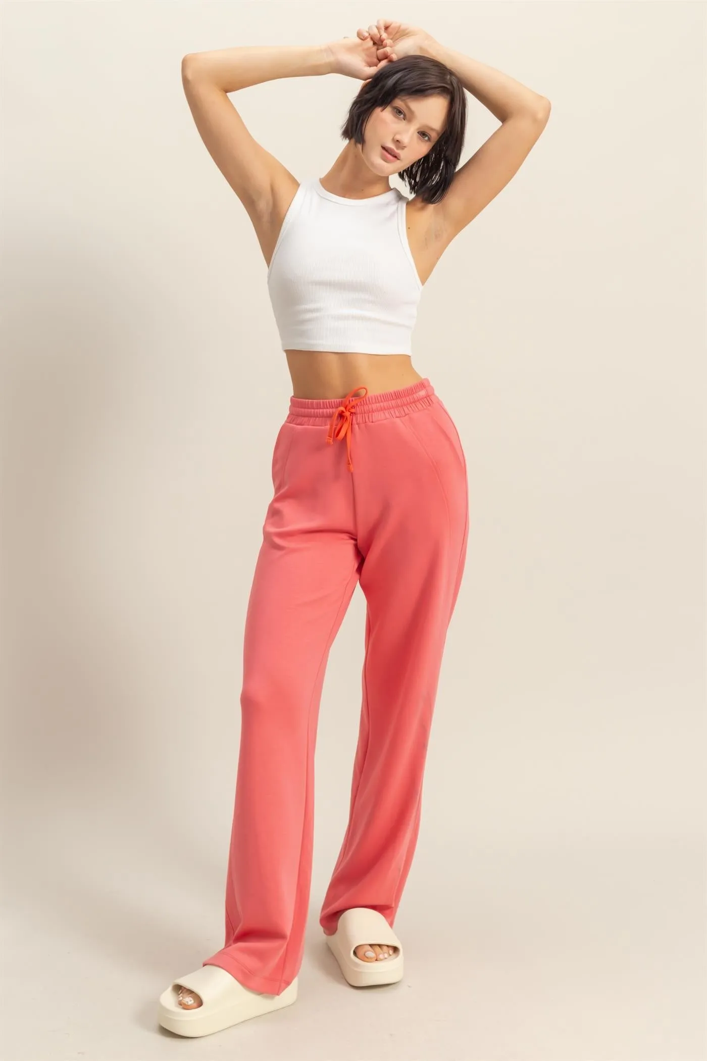 High Waist Drawstring Pants