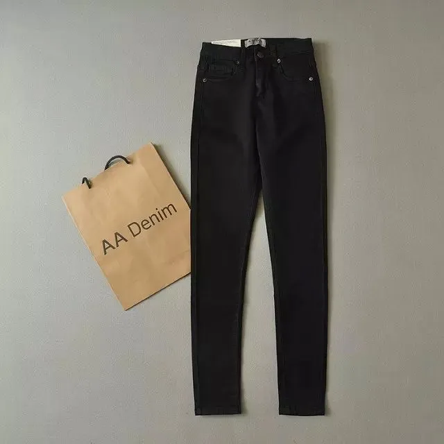 High Waist Jeans Elastic