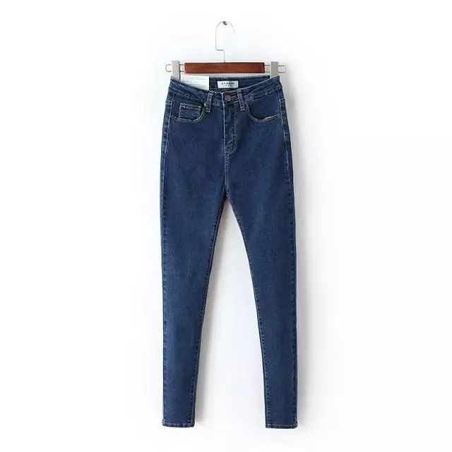 High Waist Jeans Elastic