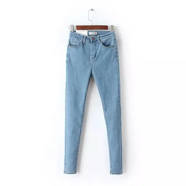 High Waist Jeans Elastic