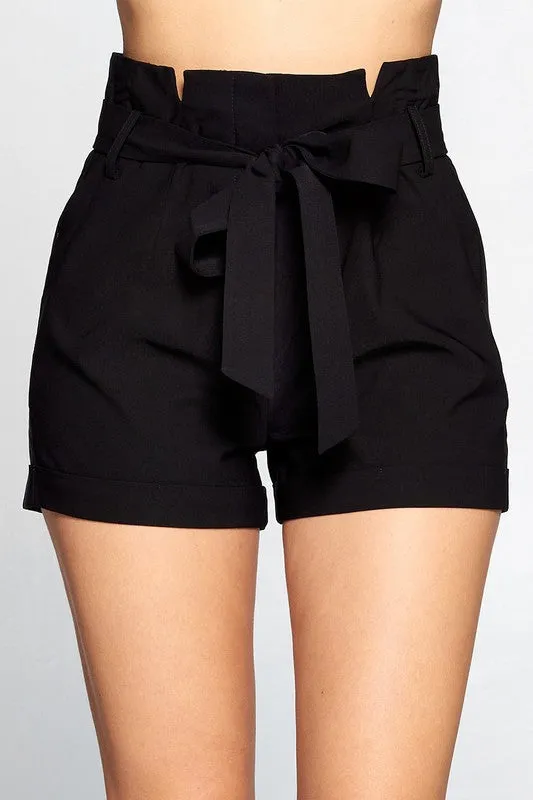 High Waist Tie Shorts