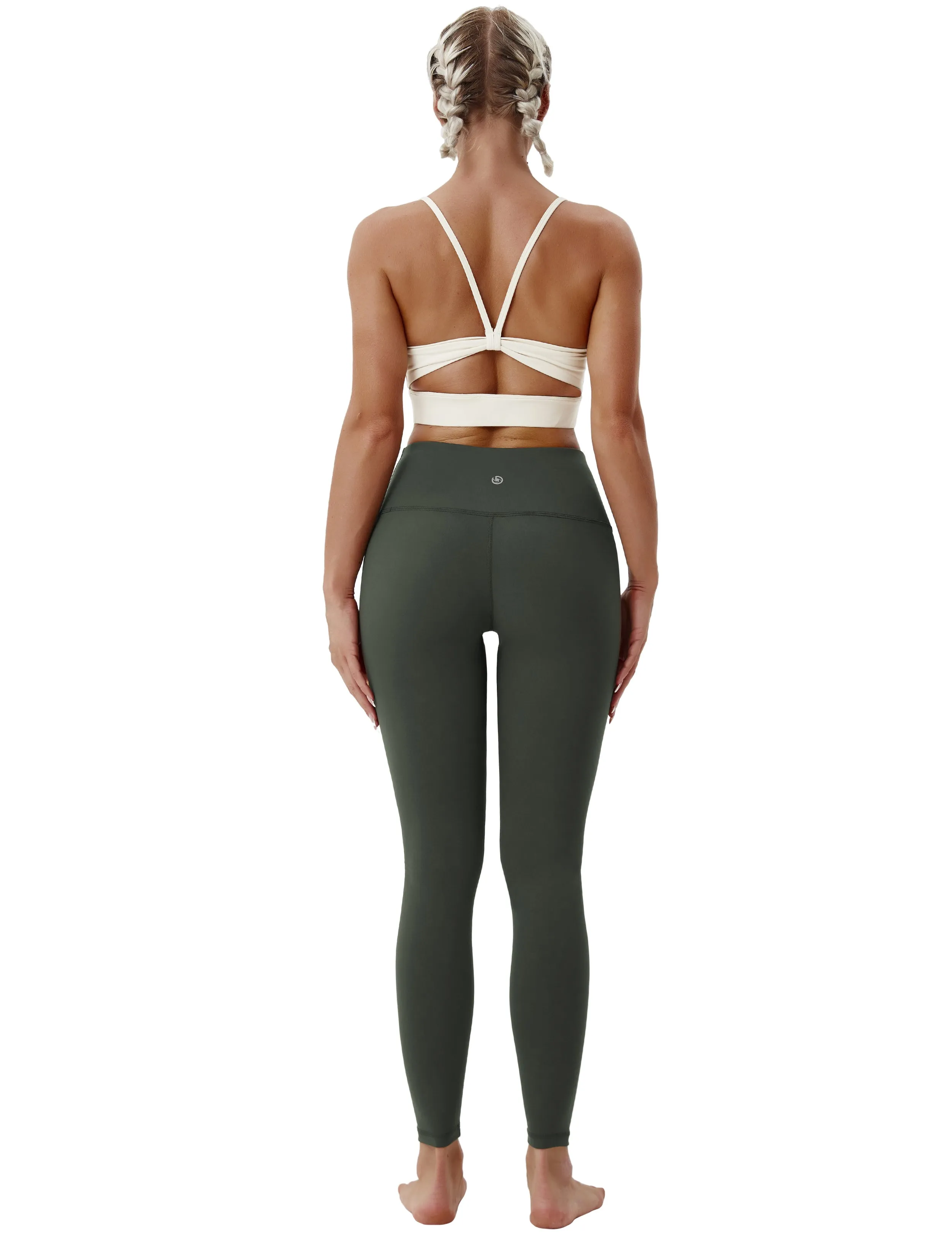 High Waist Yoga Pants olivegray_yoga