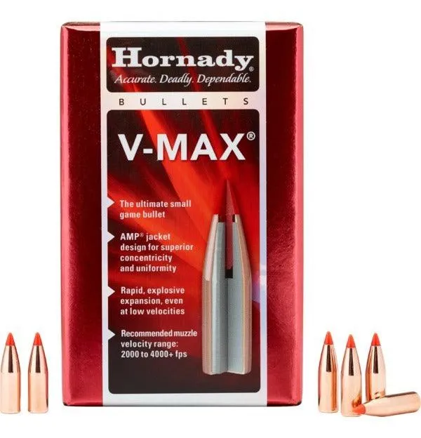 HORNADY .204 20 CAL 32 GRAIN V-MAX PROJECTILES 100 PACK
