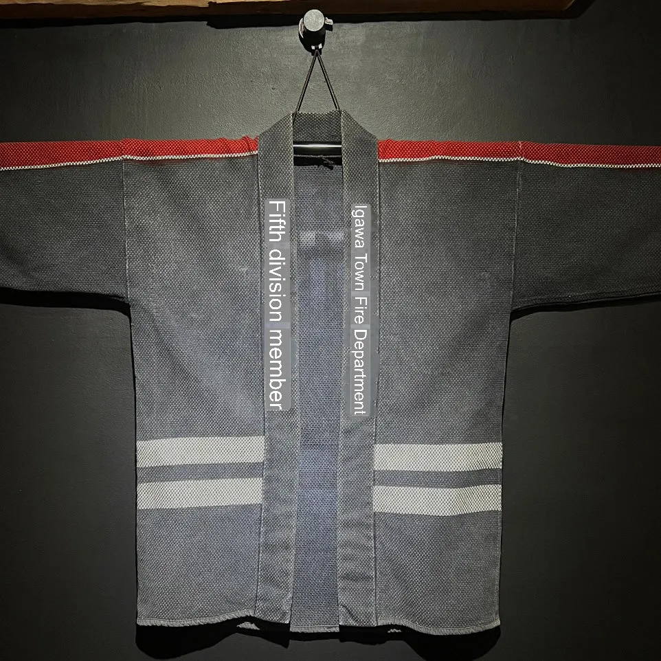 Igawa Black Sashiko Japanese Firefighter Jacket