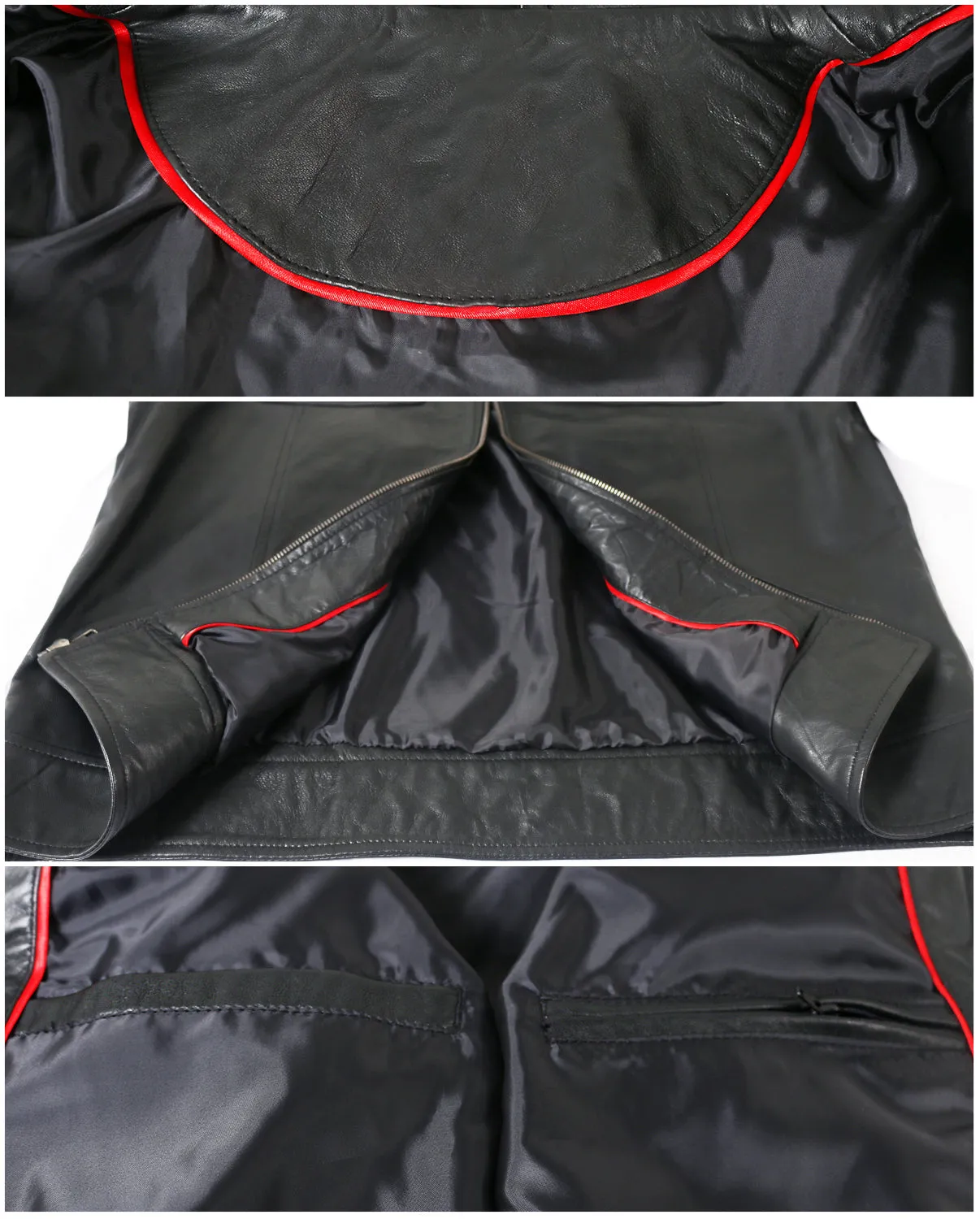 Leather Jackets Hub Mens Genuine Lambskin Leather Jacket (Black, Fencing Jacket) - 1501225