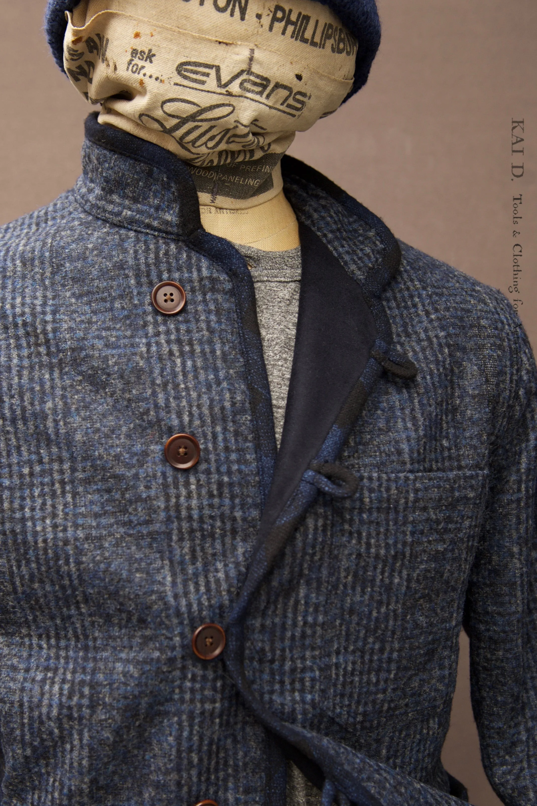 Meeker Jacket - Wool Cashmere Texture Plaid - M, L, XL