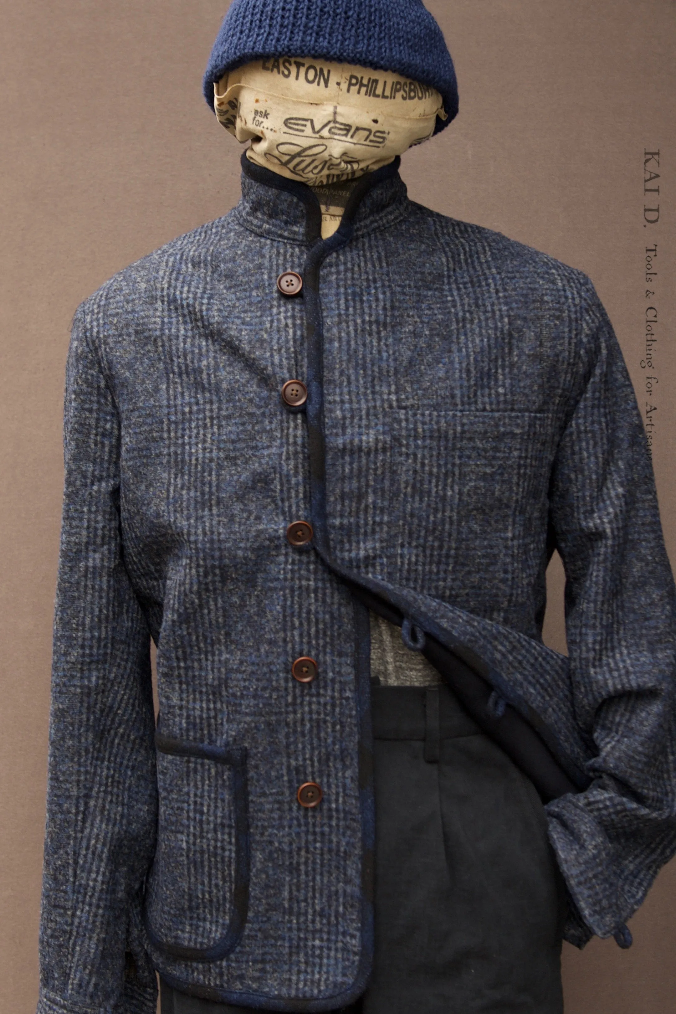 Meeker Jacket - Wool Cashmere Texture Plaid - M, L, XL