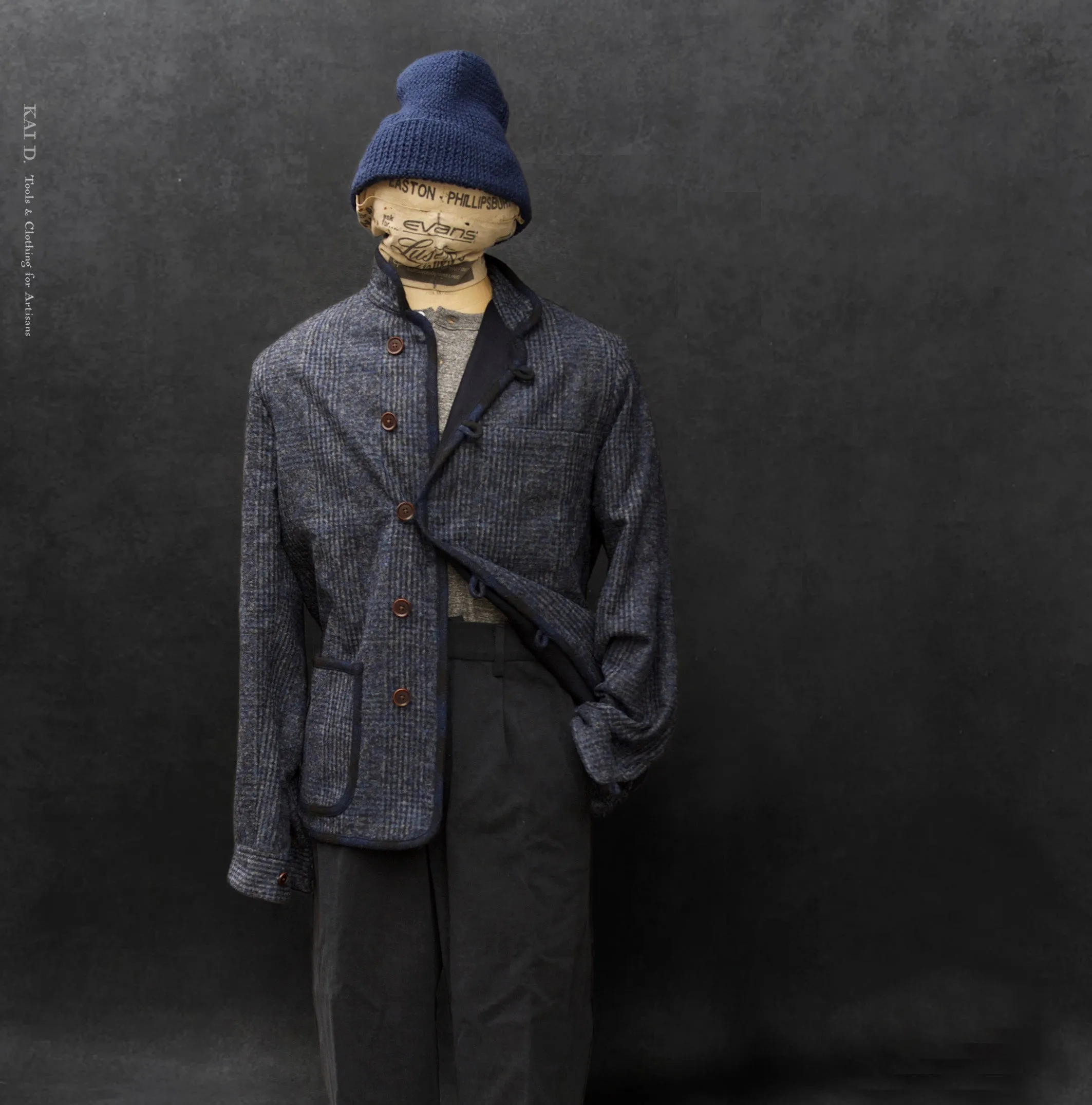 Meeker Jacket - Wool Cashmere Texture Plaid - M, L, XL