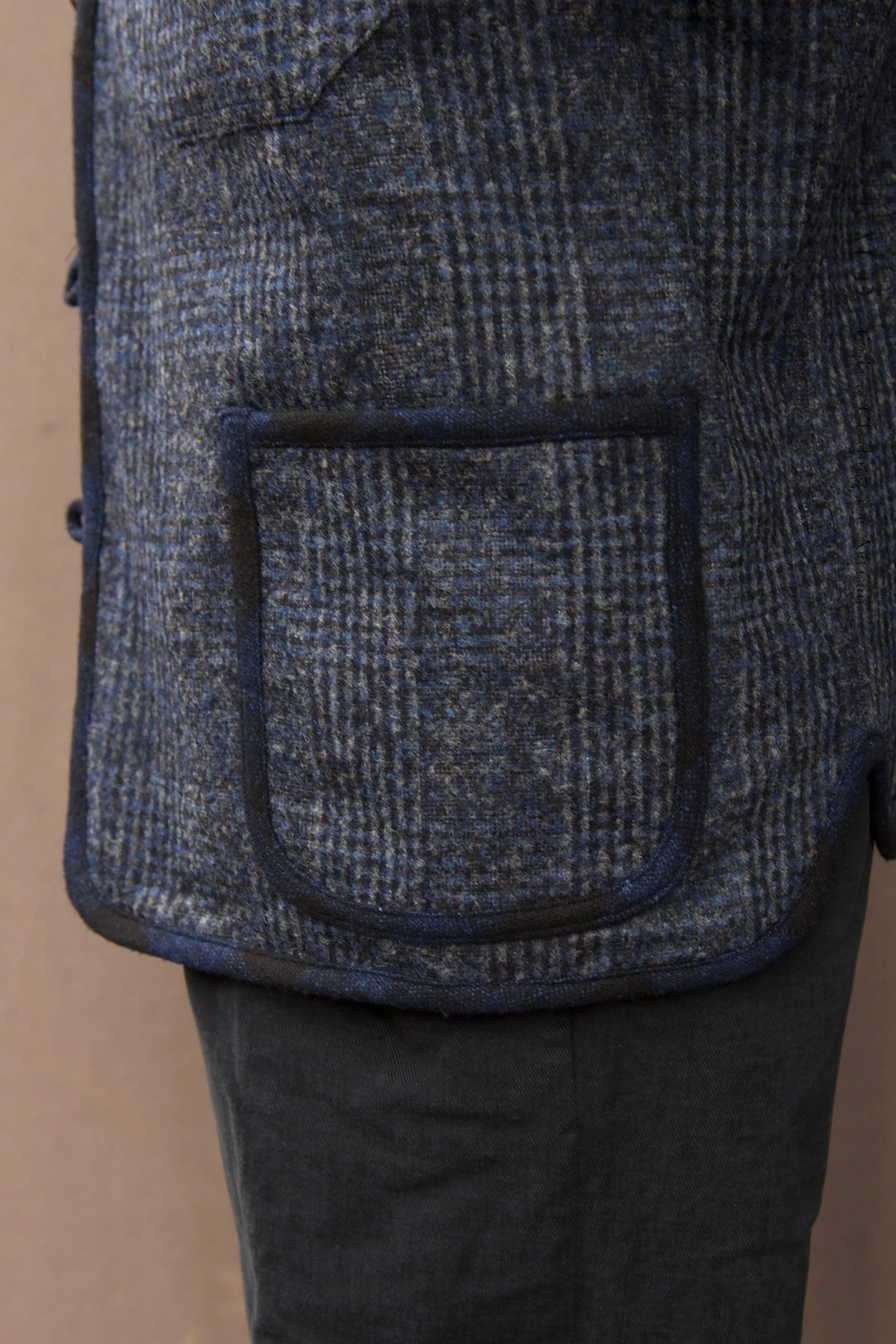 Meeker Jacket - Wool Cashmere Texture Plaid - M, L, XL