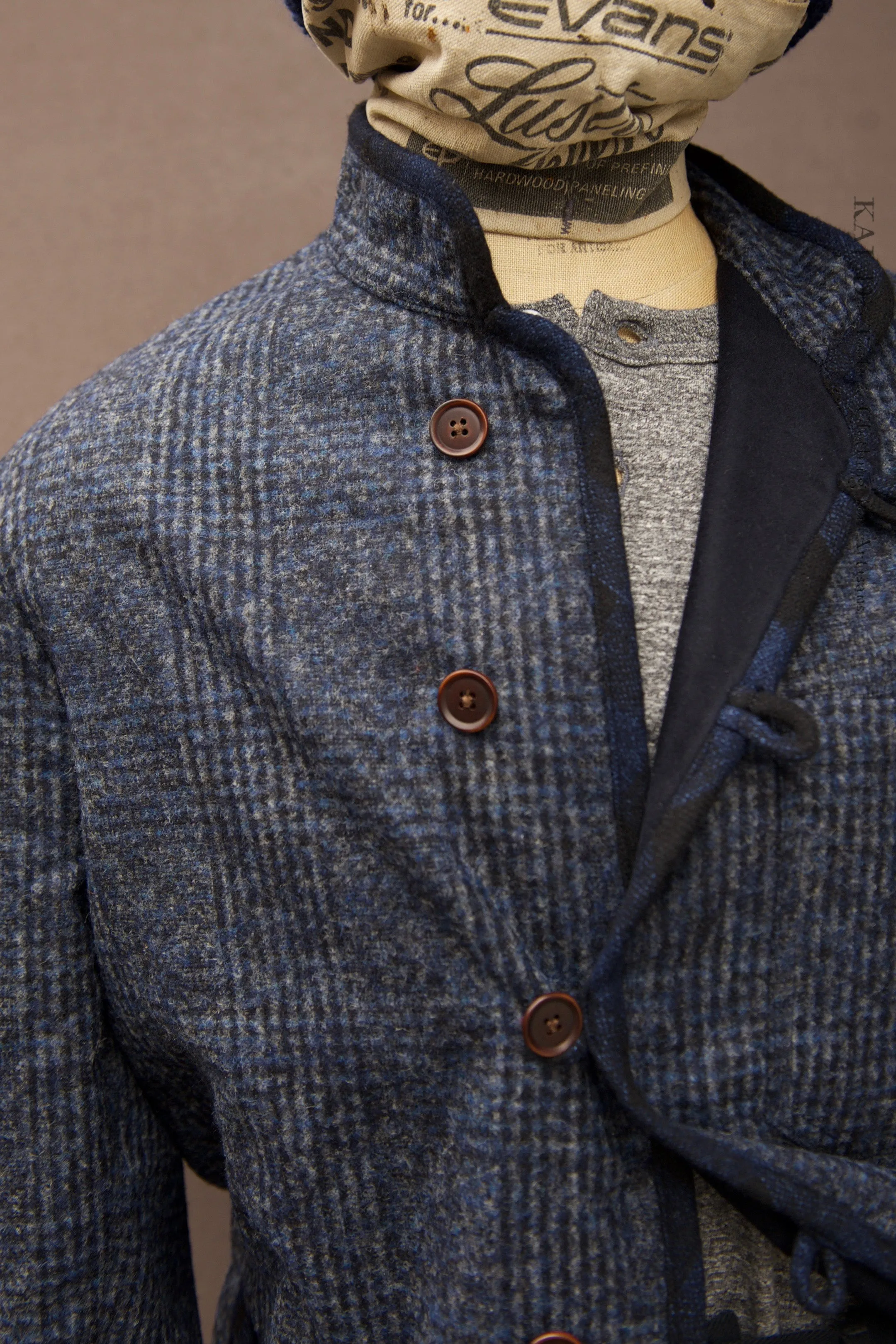 Meeker Jacket - Wool Cashmere Texture Plaid - M, L, XL
