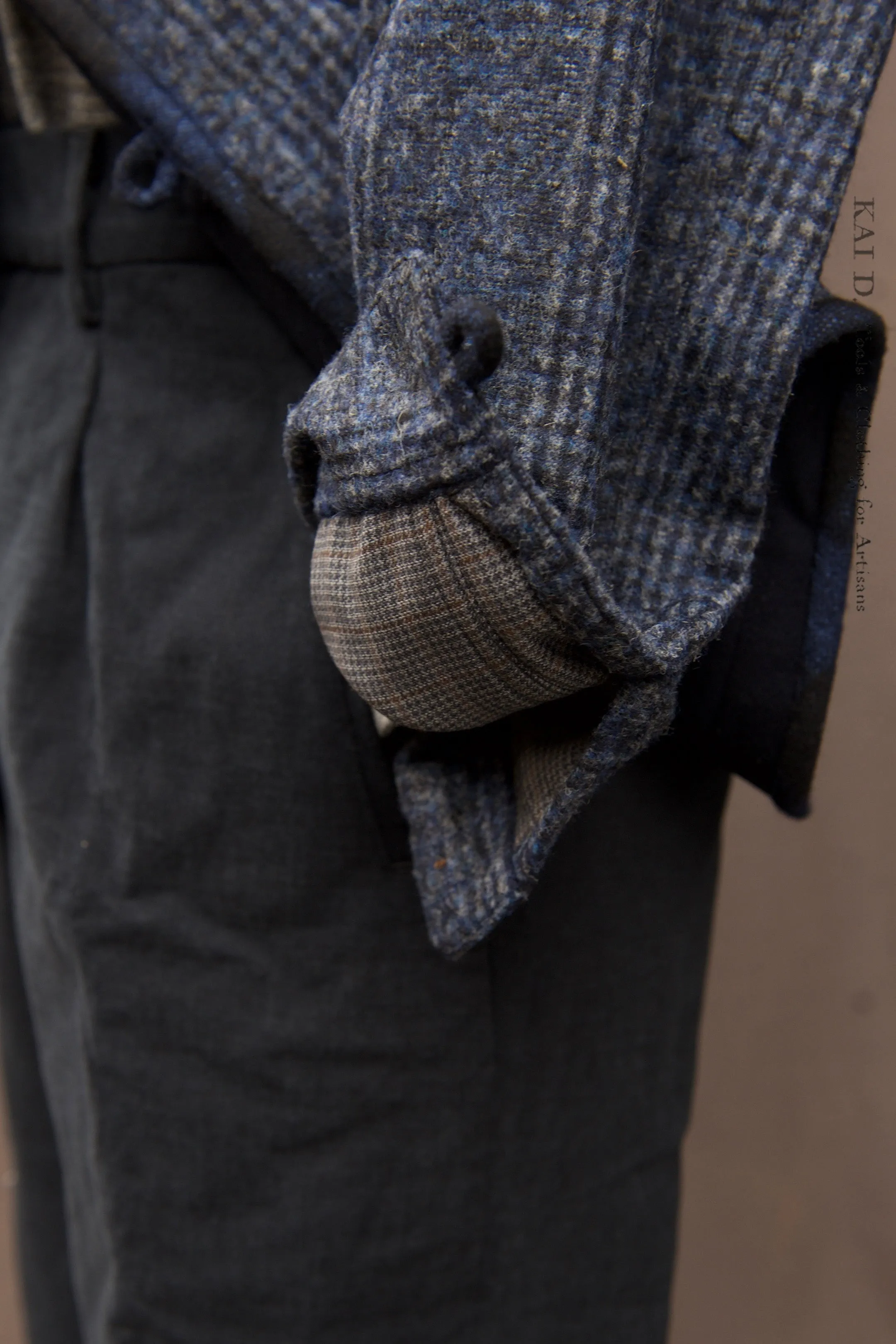 Meeker Jacket - Wool Cashmere Texture Plaid - M, L, XL
