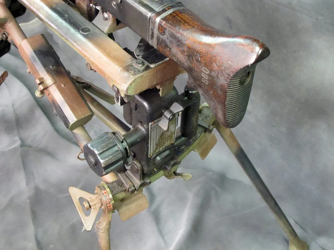 Original German WWII MG 42 Display Machine Gun & Tripod Mount- marked bnz, dated 1943