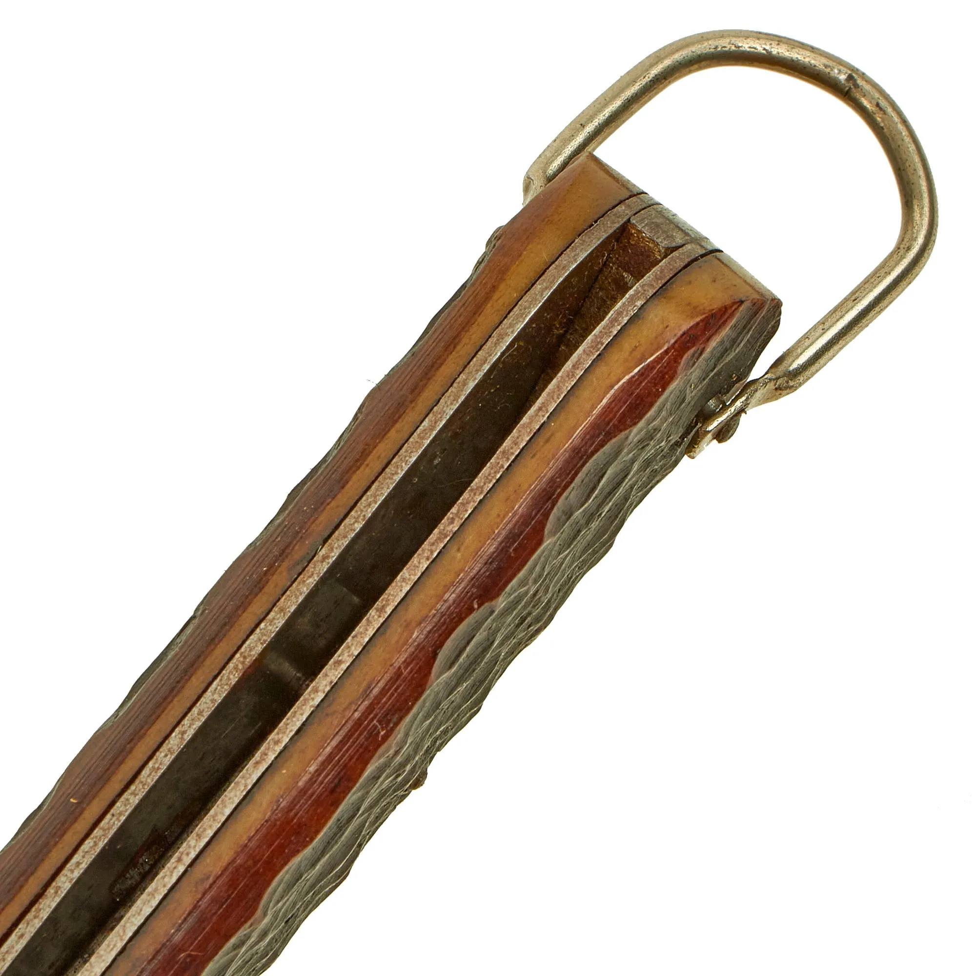 Original U.S. WWII Airborne Schrade "Presto" M2 Knife with Red Imitation Jigged Bone Handle