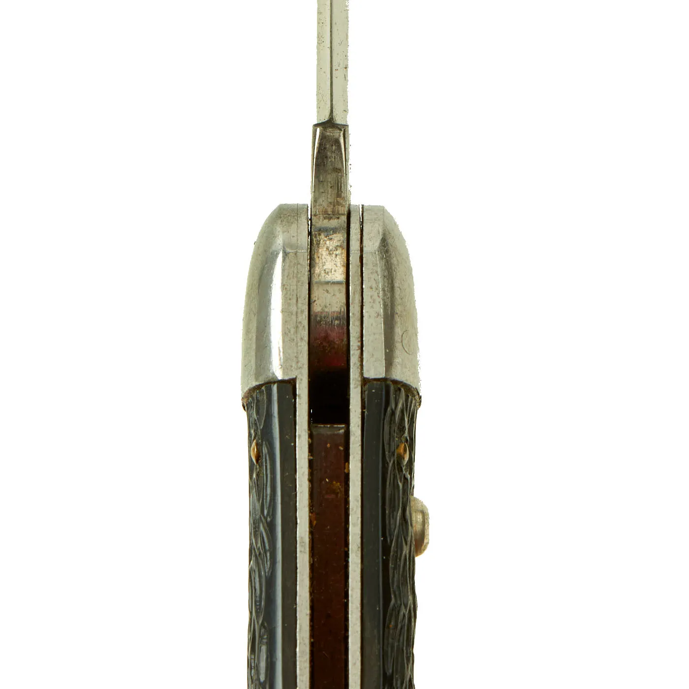Original U.S. WWII style Unissued Korean War Airborne Schrade Walden NY M2 Pocket Knife with Bail, Cord and Original Packaging