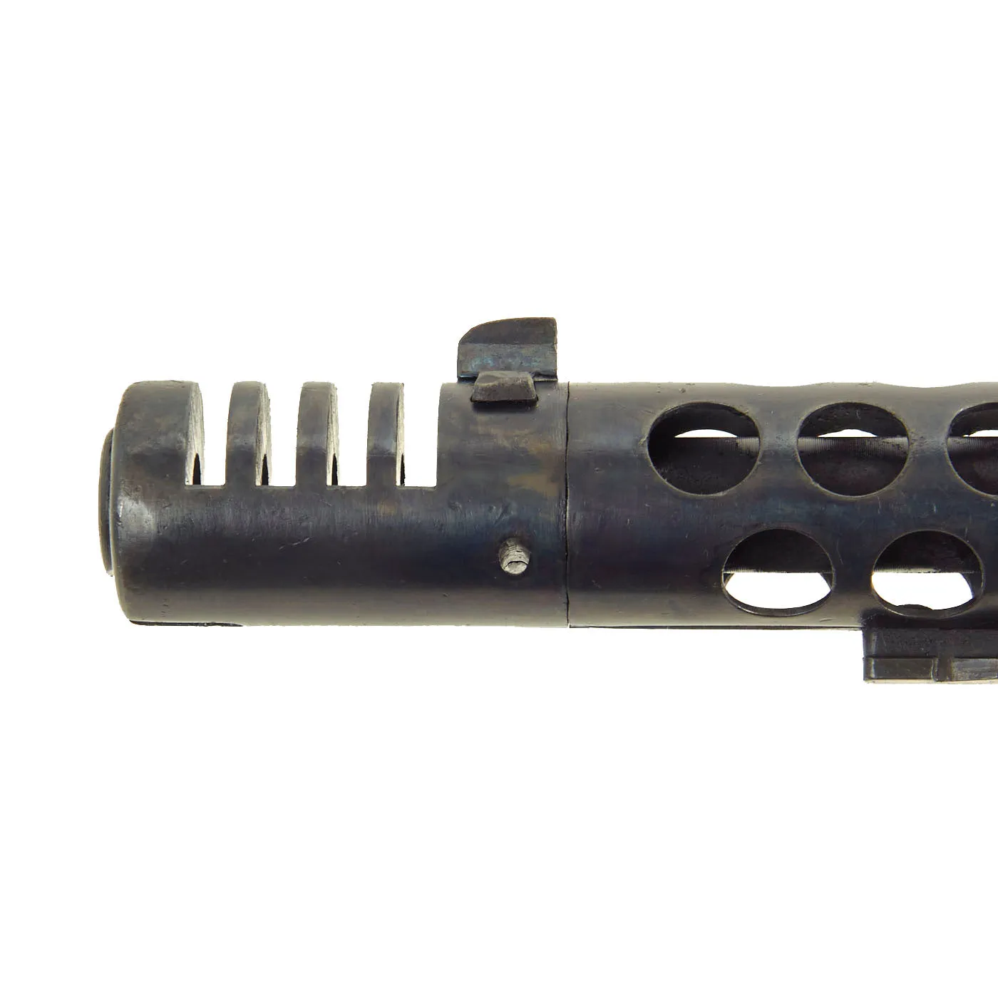 Original WWII Italian Beretta MP38A SMG with Ventilated Barrel Jacket, Live Barrel