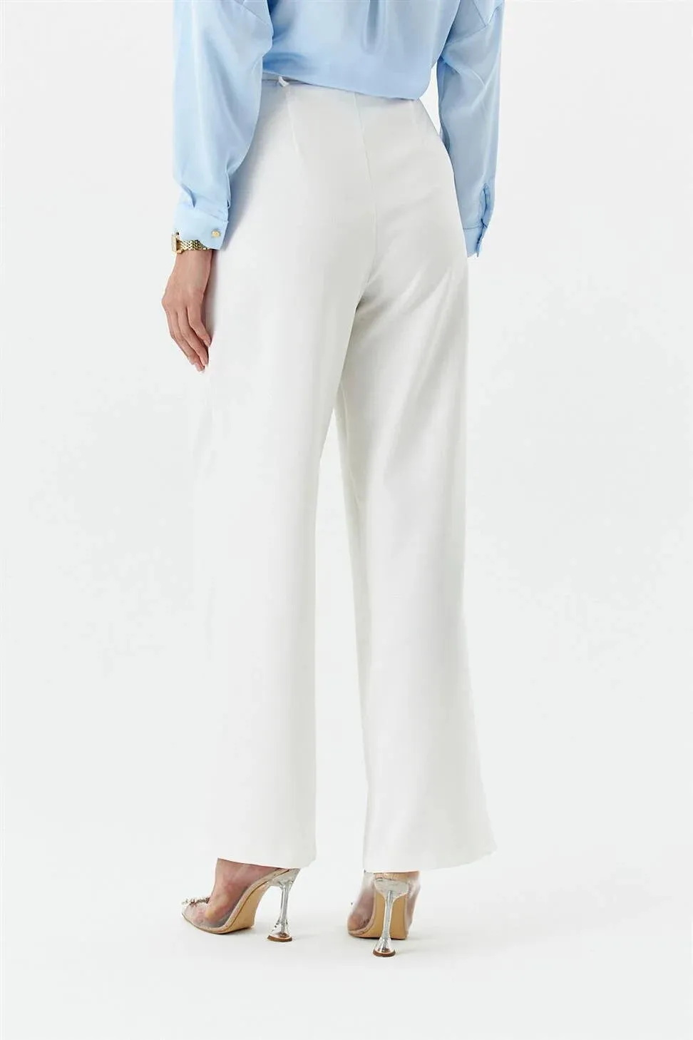 Palazzo high waist white