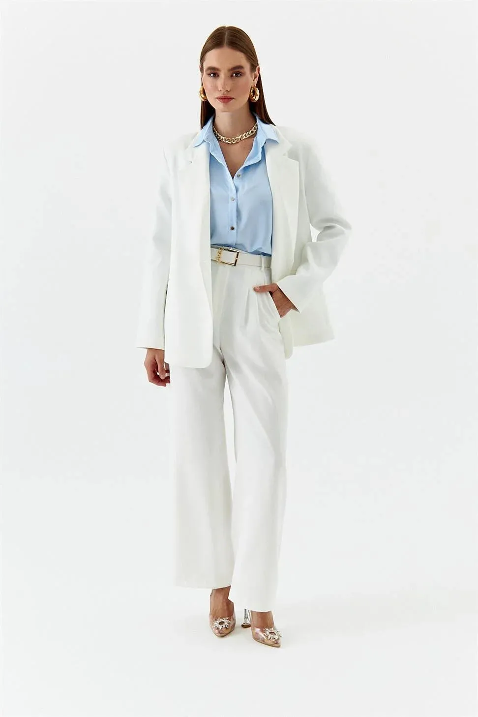 Palazzo high waist white