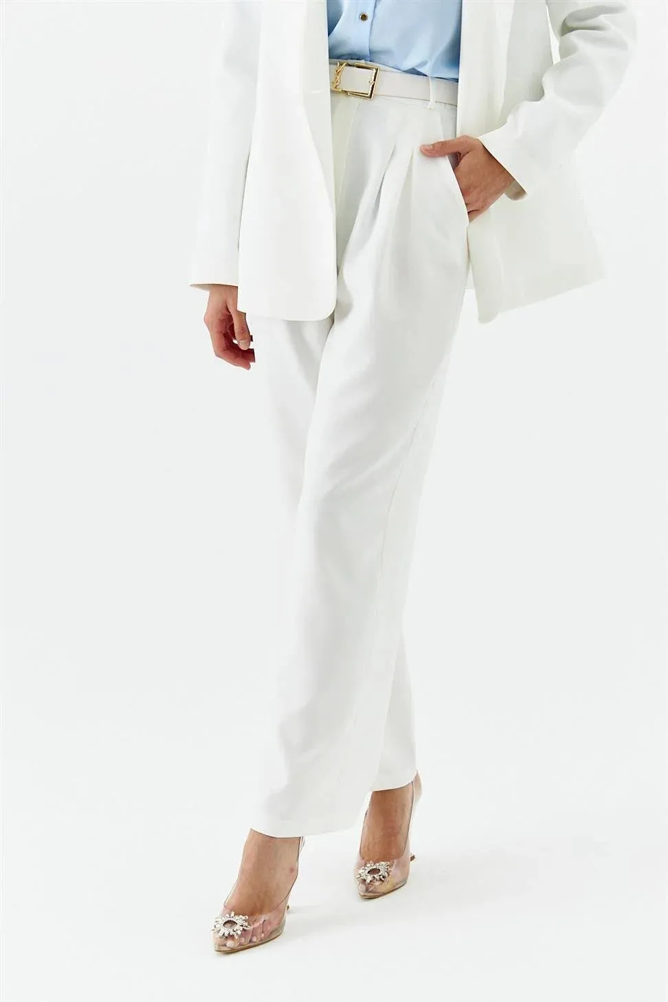 Palazzo high waist white