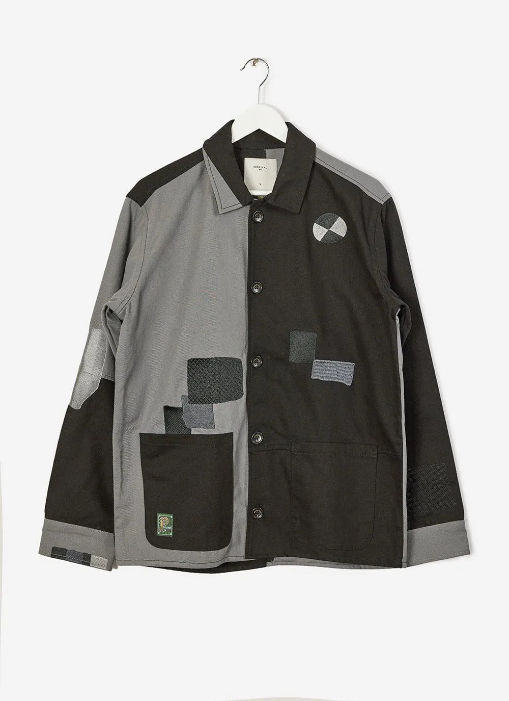 Patchwork Anderson Jacket | Black with Grey