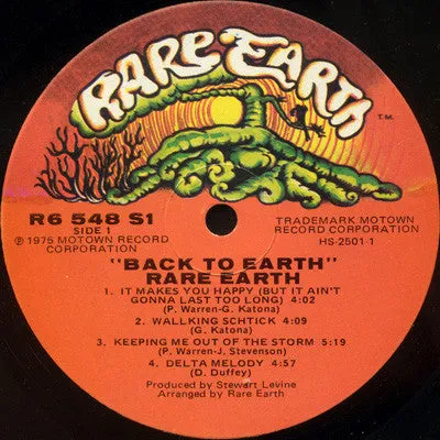 Rare Earth - Back To Earth (LP, Album) (NM or M-)