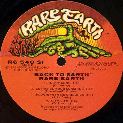 Rare Earth - Back To Earth (LP, Album) (NM or M-)