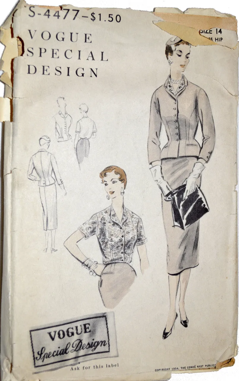 Rare vintage Vogue Special Design pattern S-4477 New Look 32B