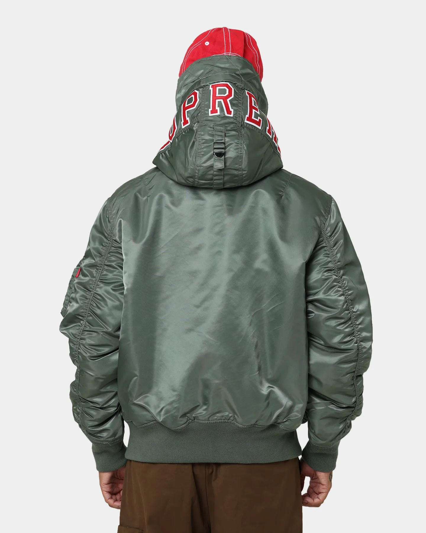 Supreme Hooded MA-1 Jacket Olive