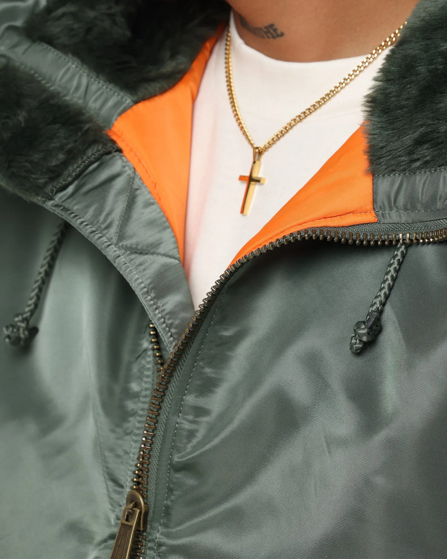 Supreme Hooded MA-1 Jacket Olive