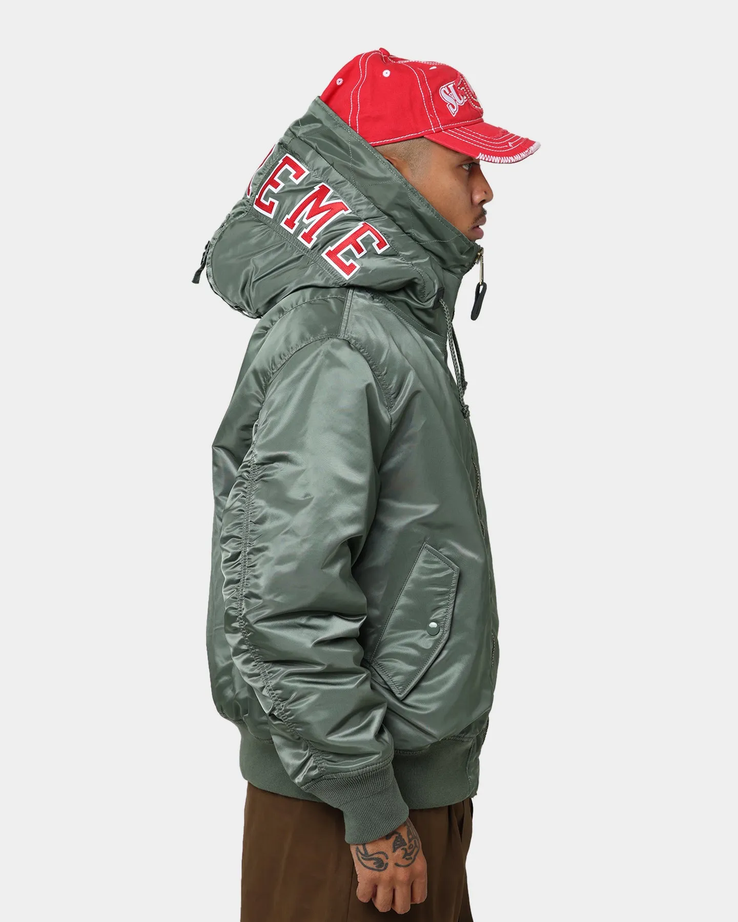 Supreme Hooded MA-1 Jacket Olive
