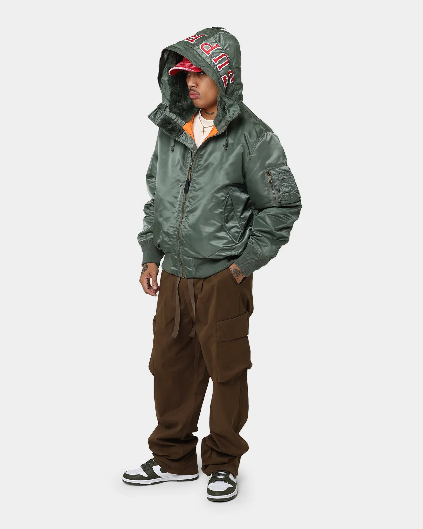 Supreme Hooded MA-1 Jacket Olive