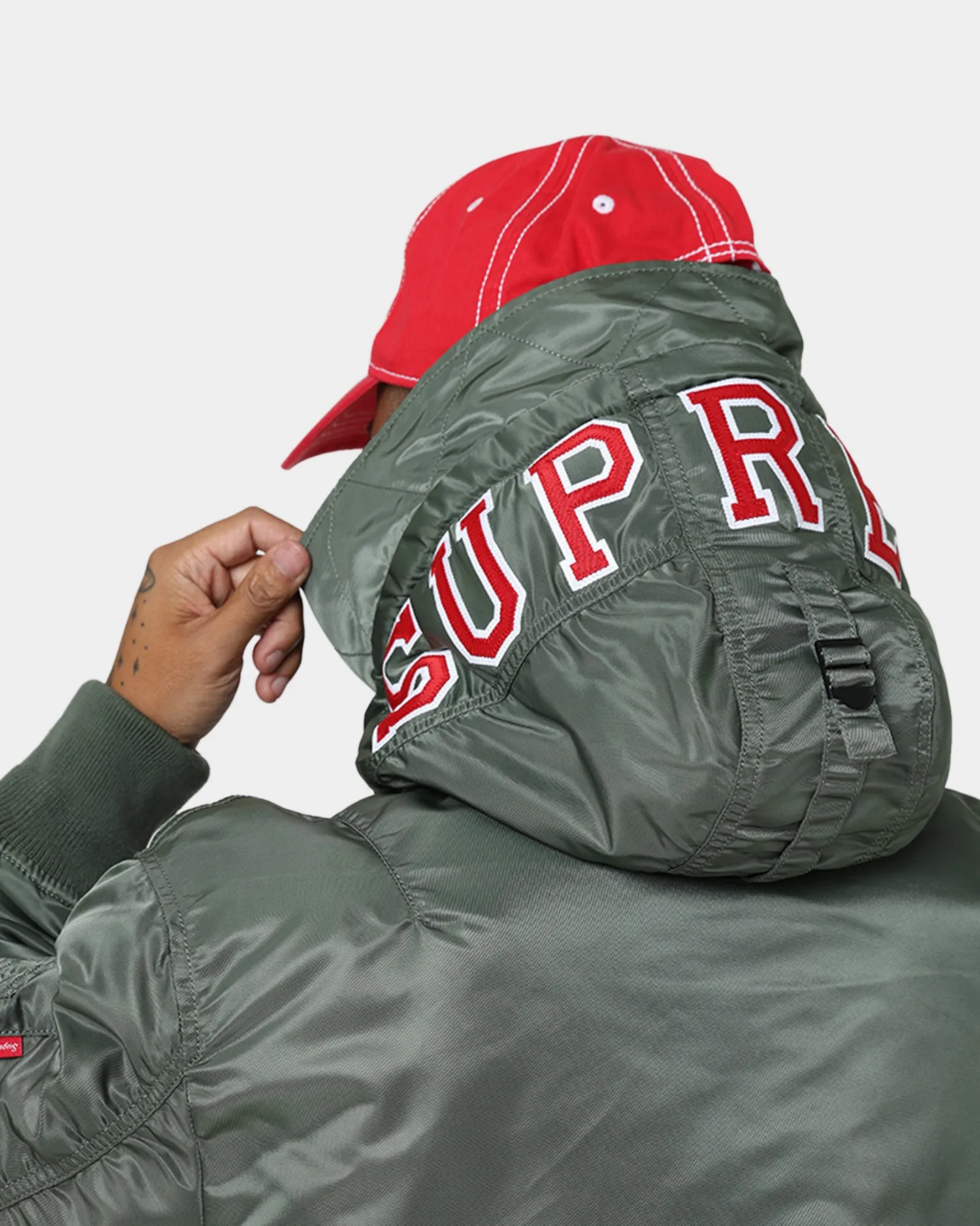 Supreme Hooded MA-1 Jacket Olive
