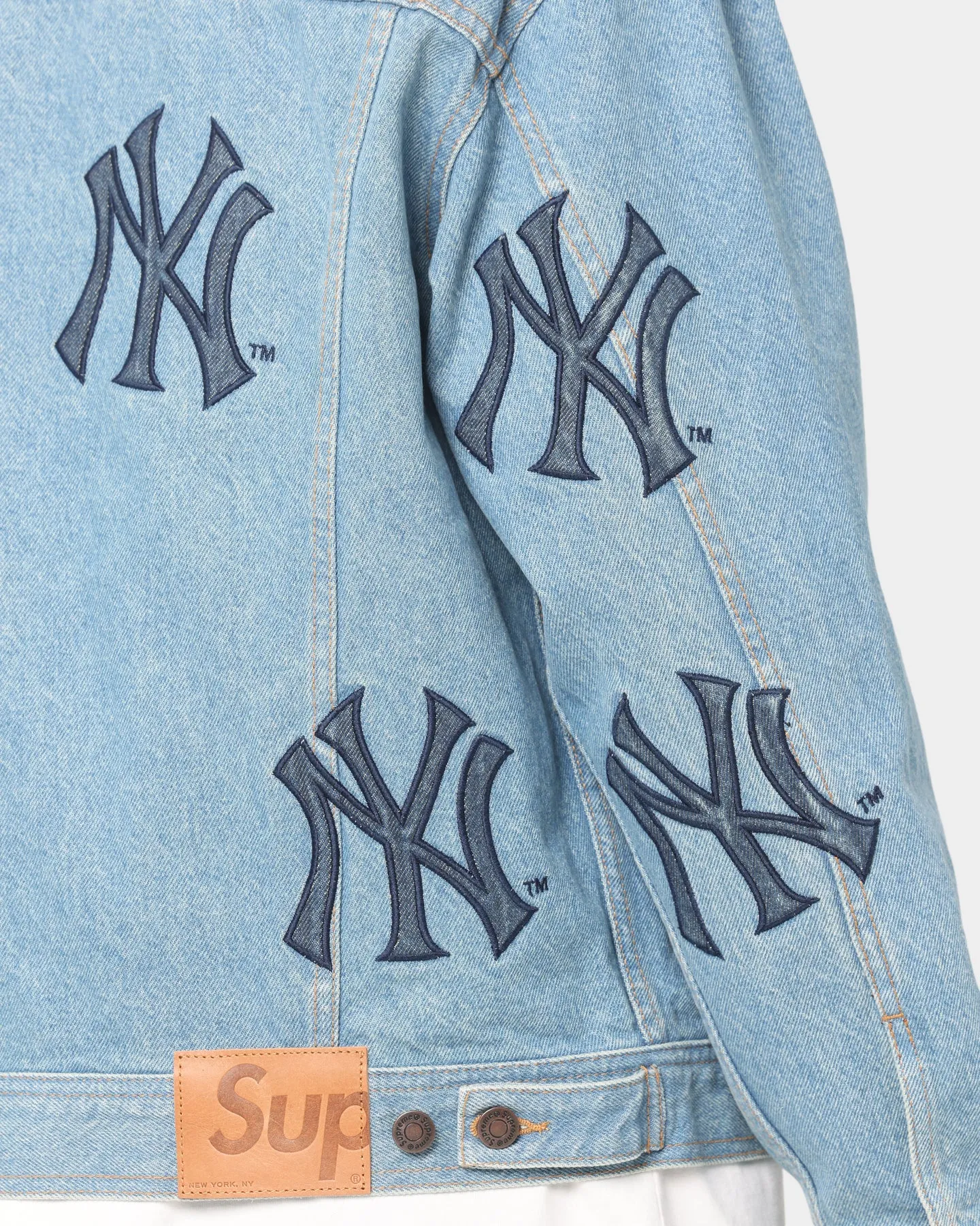 Supreme Supreme X New York Denim Trucker Jacket Washed Blue